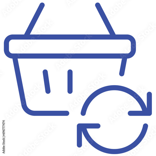 illustration of a icon shopping sync