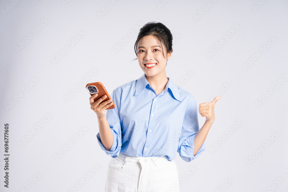 Portrait of young Asian businesswoman, isolated on white background Portrait of young Asian businesswoman, isolated on white background