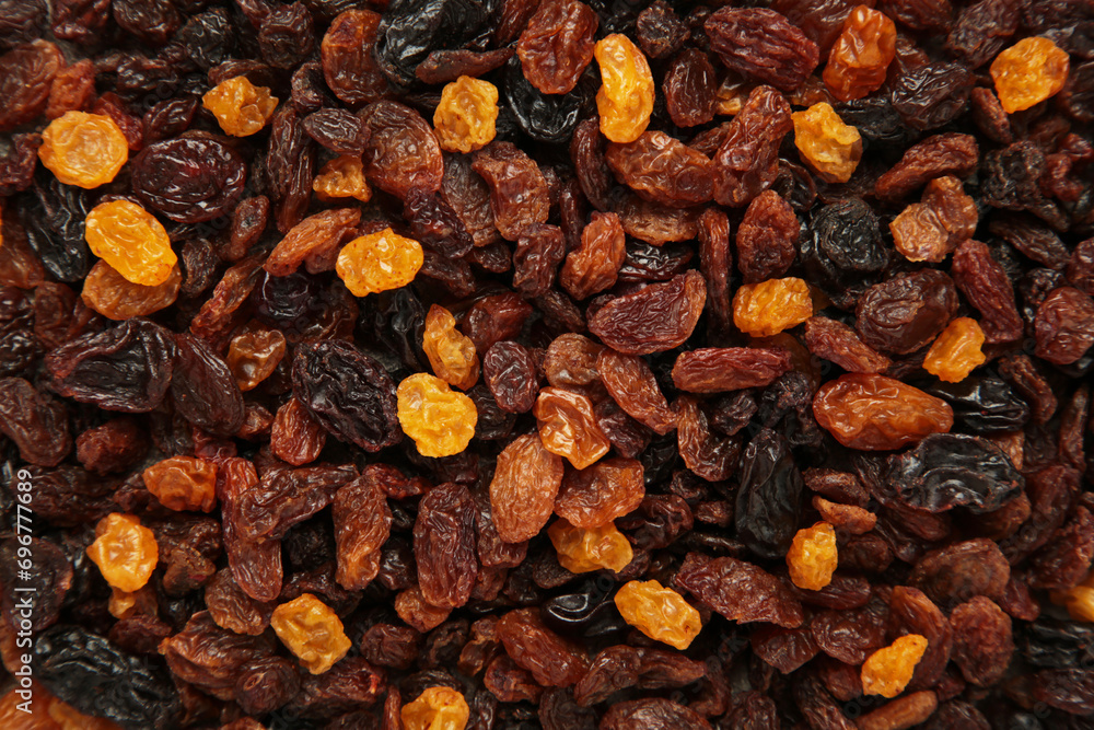 Dried raisins for dessert background. Top view Dried raisins for dessert background. Top view