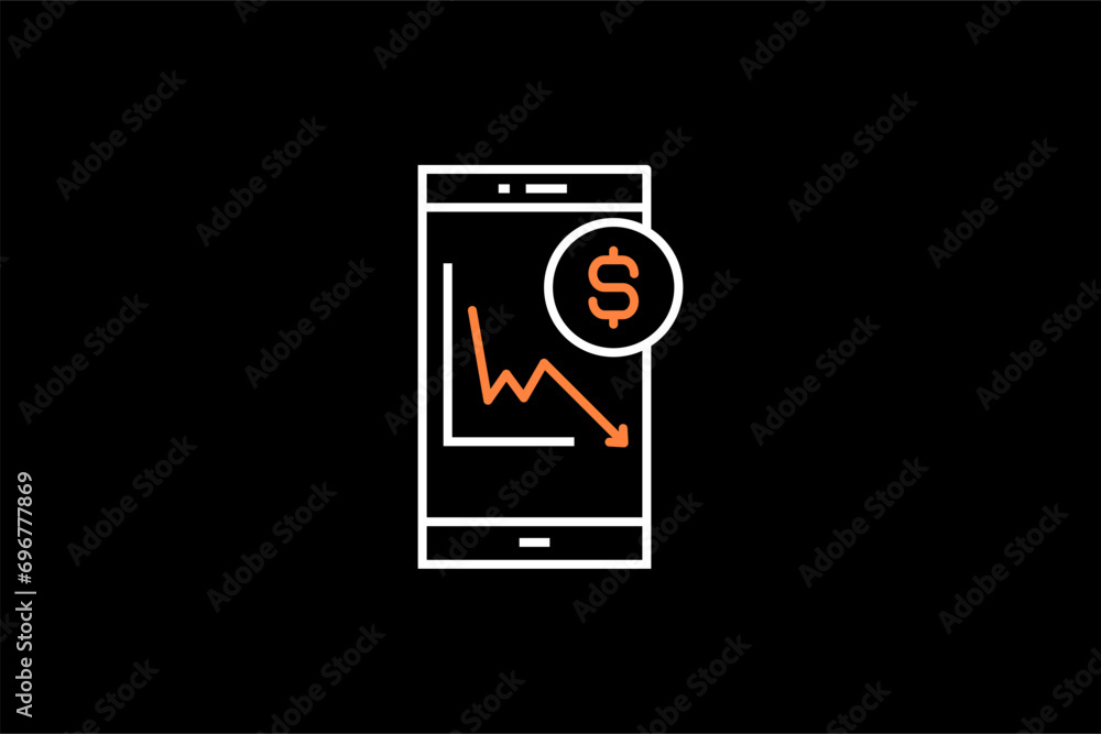 falling money illustration in dark style. Flat vector illustration. falling money illustration in dark style. Flat vector illustration.