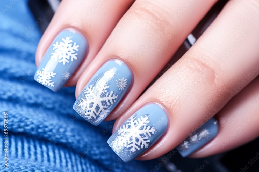 Winter Theme Nail Art