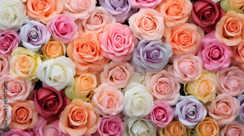 Kaleidoscope of Pastel Roses 