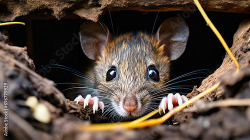 musophobia or muriphobia: an extensive, ultra-realistic exploration of the intense fear of mice, capturing the anxiety, repulsion, and psychological distress caused by these rodents - ai generated photo