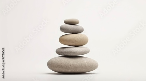 Stone balancing  zen stone composition captures the essence of minimalism simplicity and tranquility  minimalist and clean background