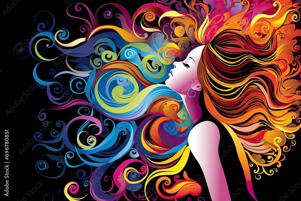 abstract background with woman