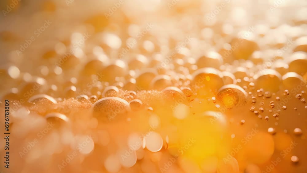 Vidéo Stock An intimate view of a bottle conditioned beer, highlighting