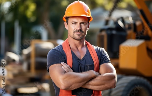 Handsome construction man w...