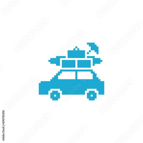 this is holiday icon 1 bit style in pixel art with blue color and white background ,this item good for presentations,stickers, icons, t shirt design,game asset,logo and your project.
