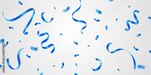 beautiful blue confetti background for celebration party Vector illustration © HNKz