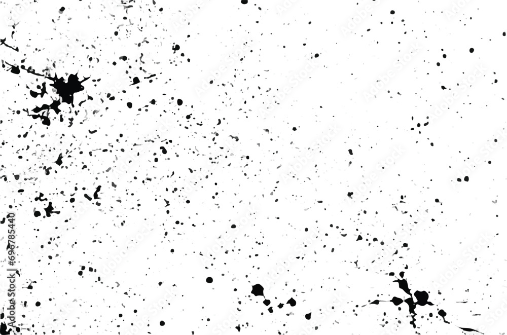 Black and white Grunge Texture. Grunge dotted Texture.  Noise grainy overlay. Vector grunge black and white dot ink splats. illustration Eps10. Grunge Background. Abstract art.