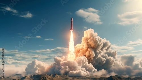 宇宙ロケットの打ち上げ,Generative AI  photo