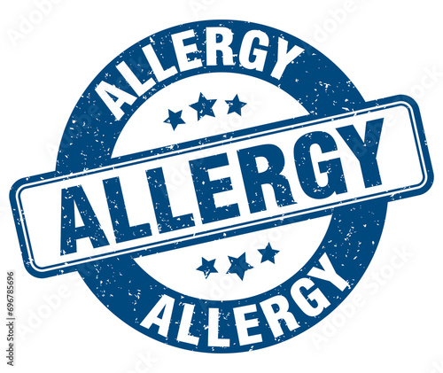 allergy stamp. allergy label. round grunge sign