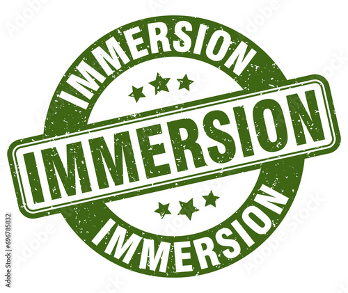 immersion stamp. immersion label. round grunge sign
