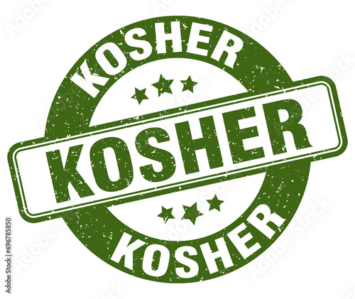 Bild auf Leinwand kosher stamp. kosher label. round grunge sign