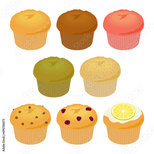 マフィンのイラストセット