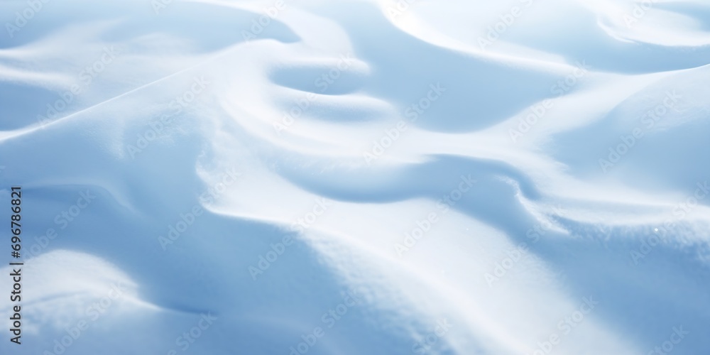Close up of snow texture in light blue. Shadows in the snow close-up. : Generative AI Close up of snow texture in light blue. Shadows in the snow close-up. : Generative AI