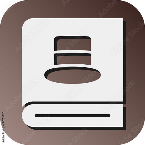 Detective Book Vector Glyph Gradient Background Icon Design