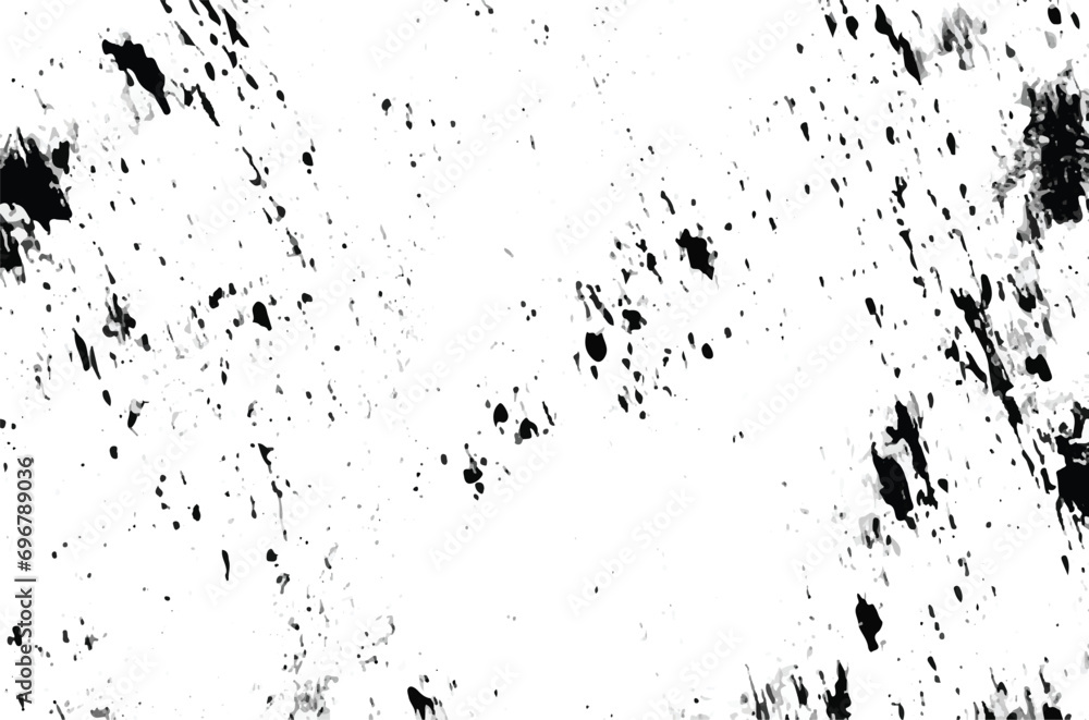 Grunge background black and white. Monochrome texture. Black and white Grunge Texture. Abstract art. Grunge Background. Ink splashes. Vector illustration. EPS 10.