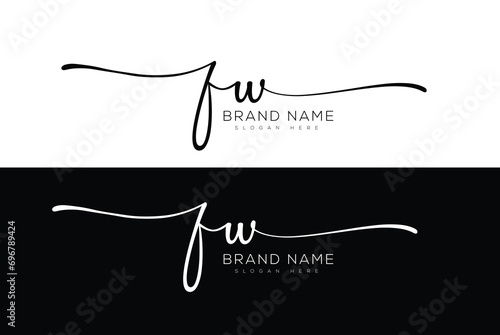 Fw handwriting signature logo design