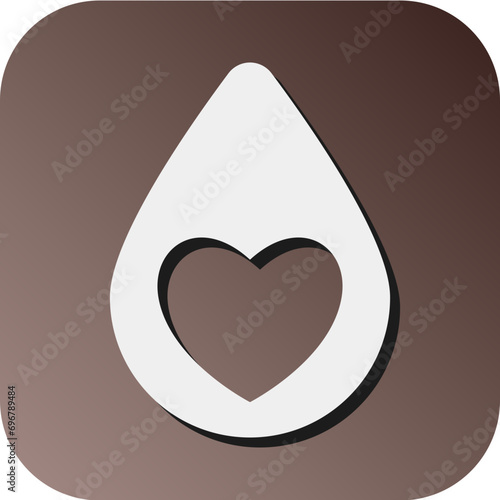 Blood Donation Vector Glyph Gradient Background Icon Design
