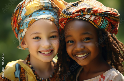 african girls smiling in the sun