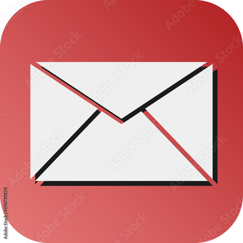 Email Vector Glyph Gradient Background Icon Design