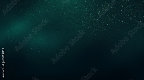 Dark green color gradient grainy background, illuminated spot on black, noise texture effect, wide banner size. : Generative AI © Generative AI
