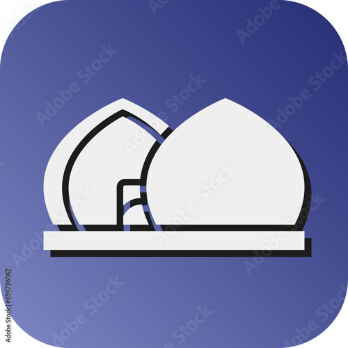 Al Shaheed Monument Vector Glyph Gradient Background Icon Design photo