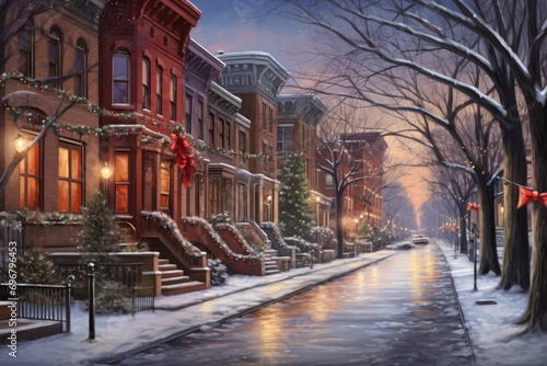 A peaceful winter night in the city © shelbys