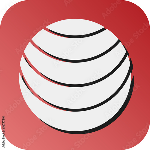 Fitball Vector Glyph Gradient Background Icon Design
