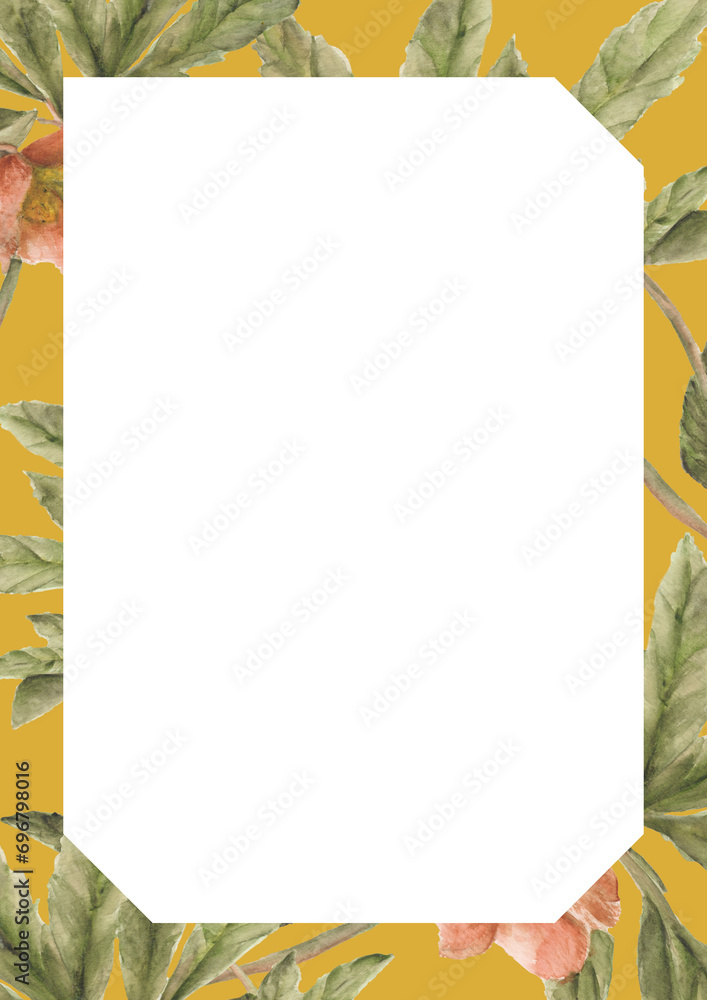 Obraz premium Poster frame with flowers