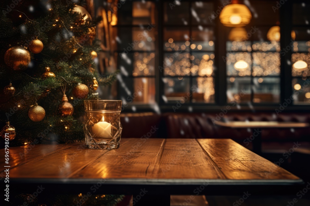 A Cozy Nighttime Scene with a Christmas Tree A Cozy Nighttime Scene with a Christmas Tree