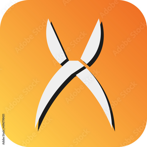Shear Vector Glyph Gradient Background Icon Design