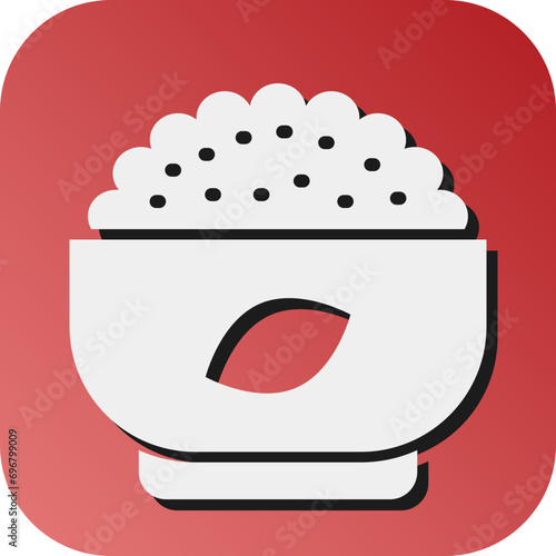 Carbohydrates Vector Glyph Gradient Background Icon Design