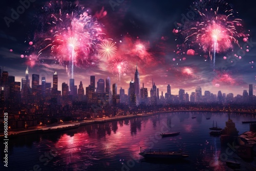 New York City's Spectacular Fireworks Display Over the Hudson River