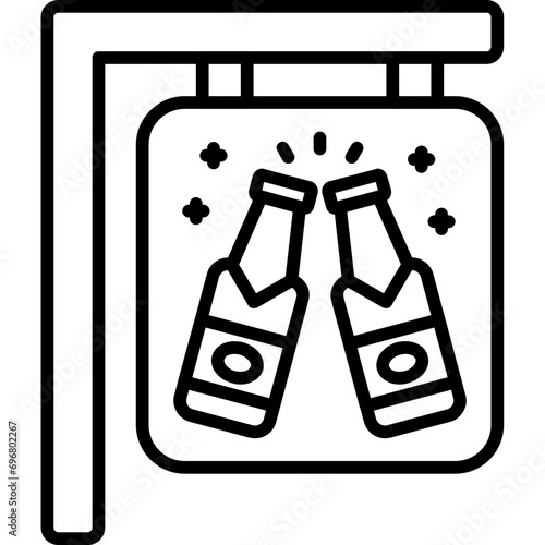 Beer Sign Board Icon