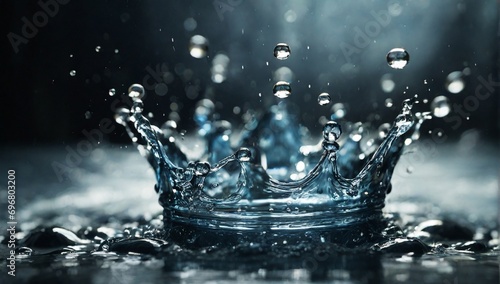 _Blue_water_droplets_making_crown_shaped