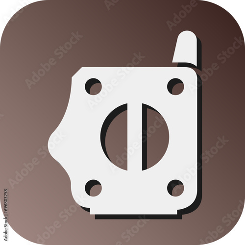 Throttle Plate Vector Glyph Gradient Background Icon Design