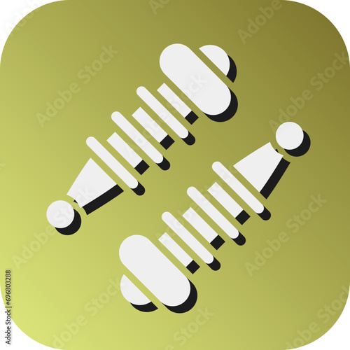 Damper Vector Glyph Gradient Background Icon Design