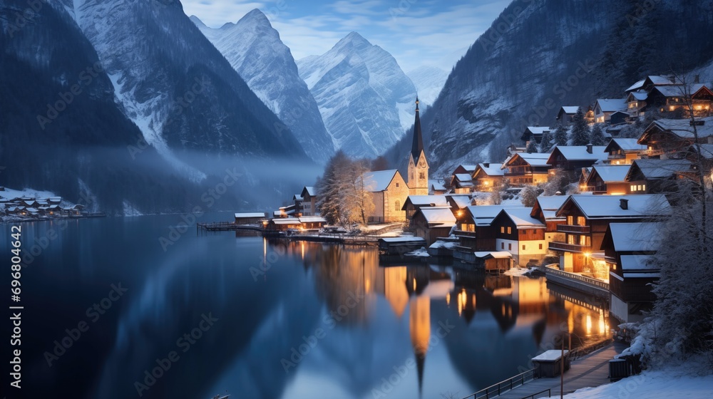 Hallstat Village A Picturesque Winter Oasis By A Lake