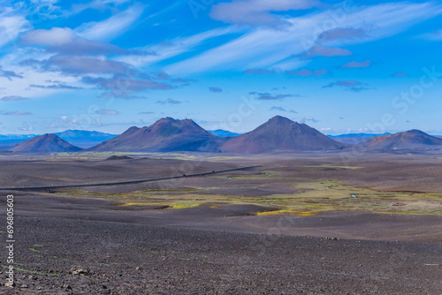 Dark lava desert in Iceland