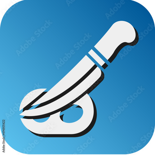 Meat Cut Vector Glyph Gradient Background Icon Design