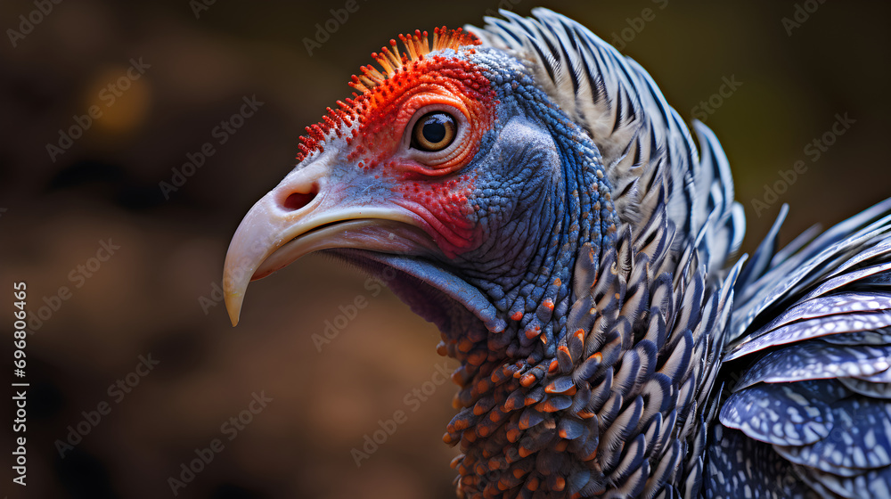 portrait of a Helmeted guineafowl portrait of a Helmeted guineafowl