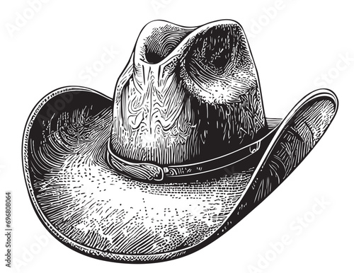 Hat vintage sketch hand drawn engraving style illustration