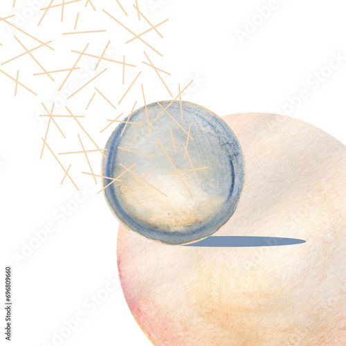 abstract elements with peach fuzz color