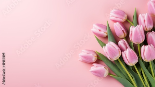 pink tulips on pink background © Ghulam Nabi