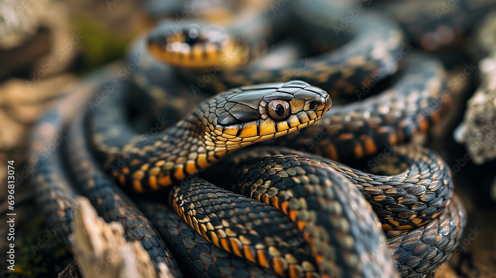 Fototapeta premium close up of snakes