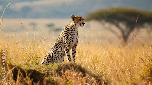 Fototapeta cheetah in the savannah