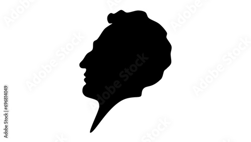 Edward Bulwer-Lytton silhouette, high quality vector