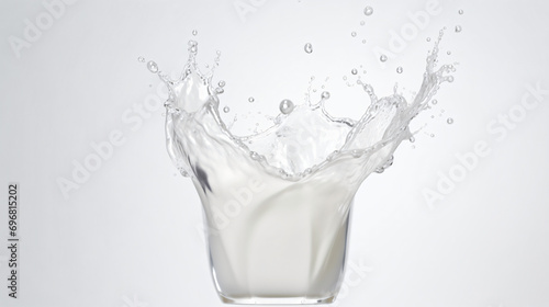 Splash in the glass of milk